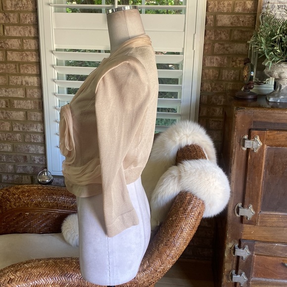 MICHAA LIGHWEIGHT RUFFLE CARDIGAN SX - SMALL ** - Picture 4 of 8